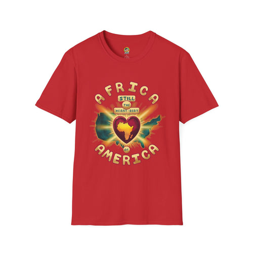 Africa Still the Heartbeat T-Shirt — Retro Heartbeat Map Tee