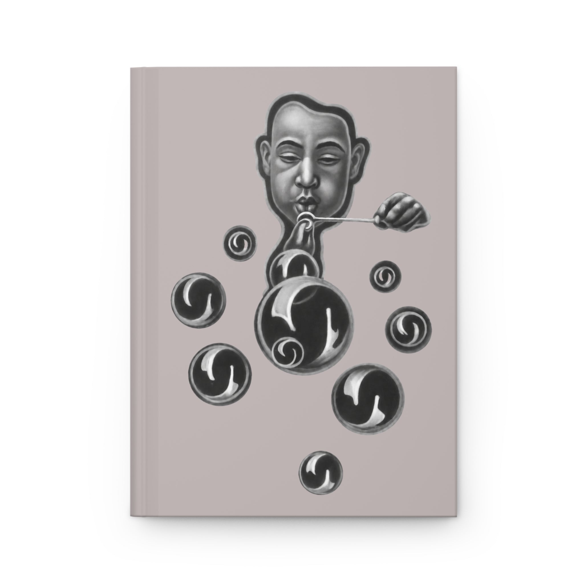 Hardcover Journal — Surreal Bubble-Blower Art Notebook