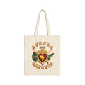 Africa America Heart Tote Bag — 'Still My Heart Beats' Cotton Canvas Shopper
