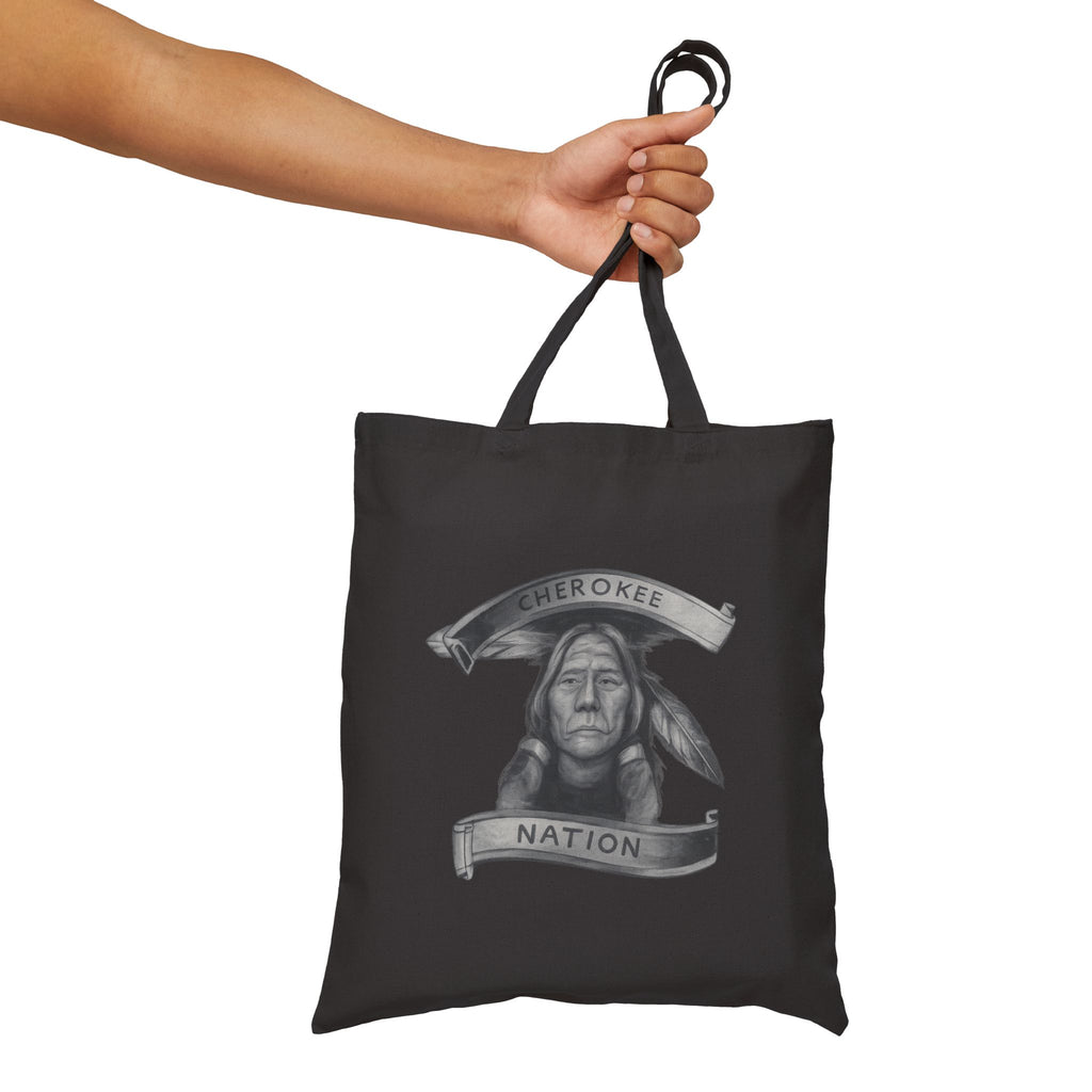 Tote Bag — 'Cherokee Nation' Native Portrait Canvas Tote