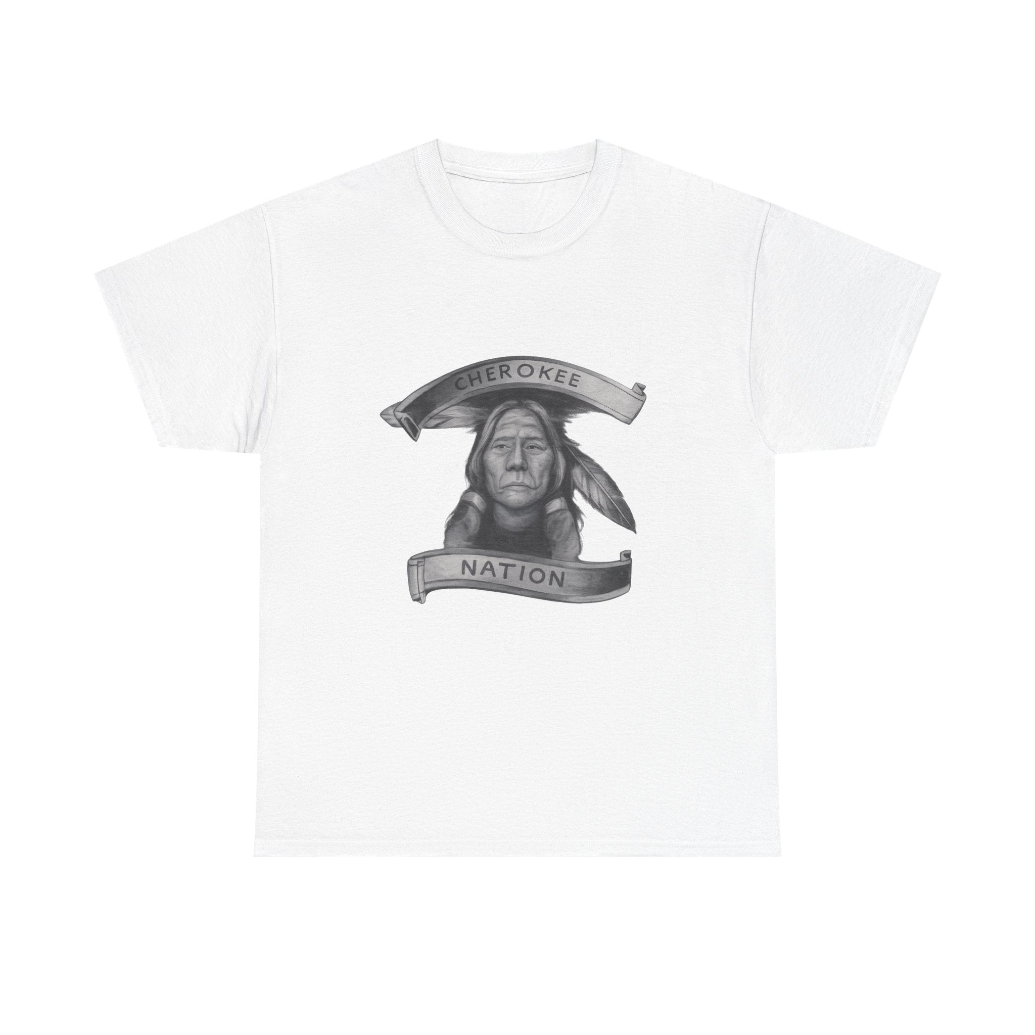 Cherokee Nation T-Shirt - Native American Chief Portrait Tee