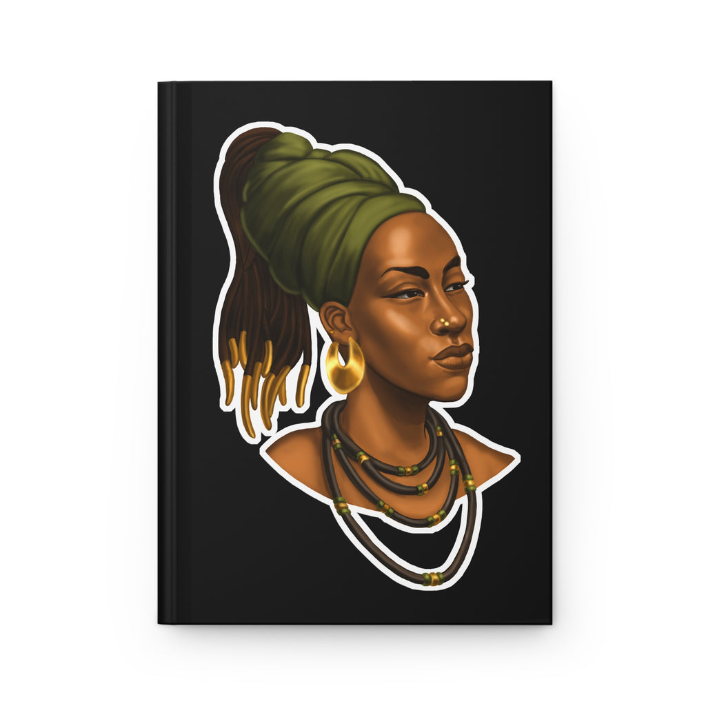 Afrocentric Woman Portrait Hardcover Journal – Empowerment & Reflection Notebook