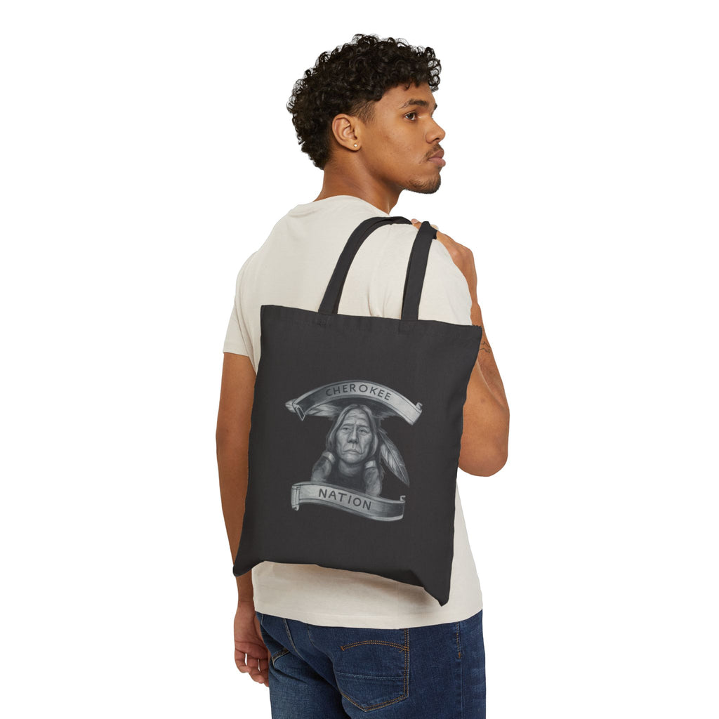 Tote Bag — 'Cherokee Nation' Native Portrait Canvas Tote