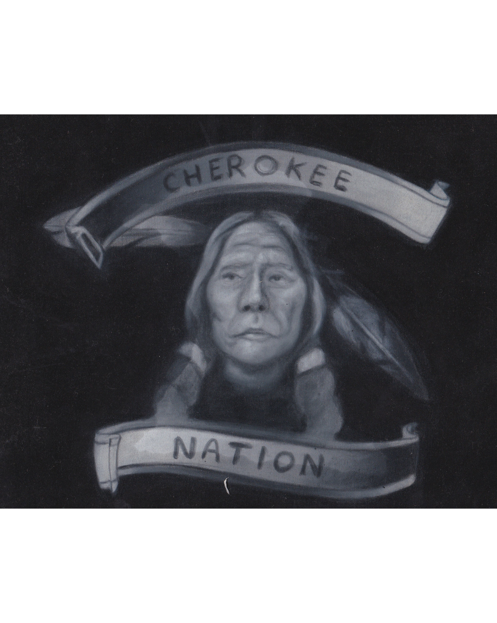 Cherokee Nation Hardcover Journal — Native American Chief Portrait Matte Notebook