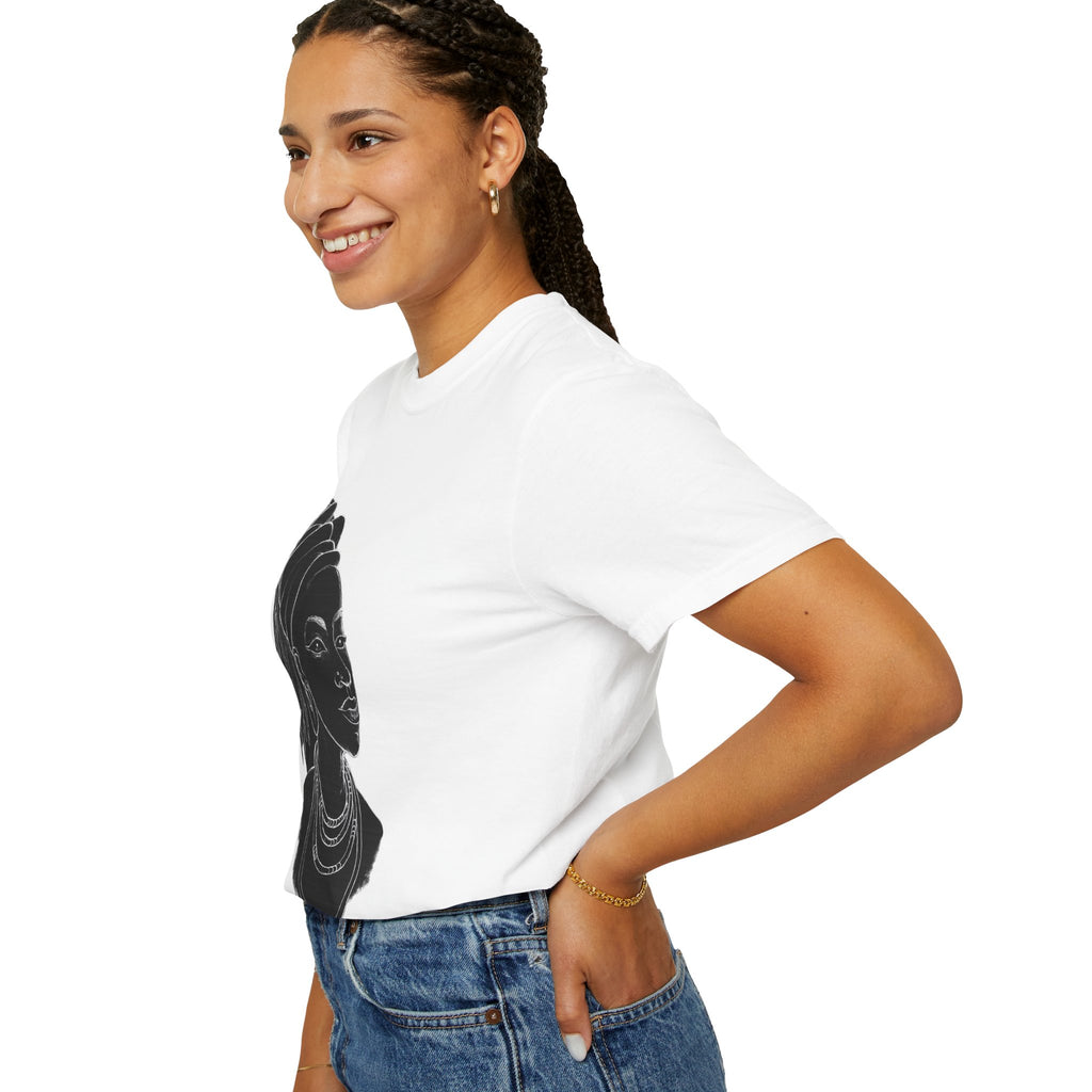 Portrait Tee — Afrocentric Line Art T-Shirt
