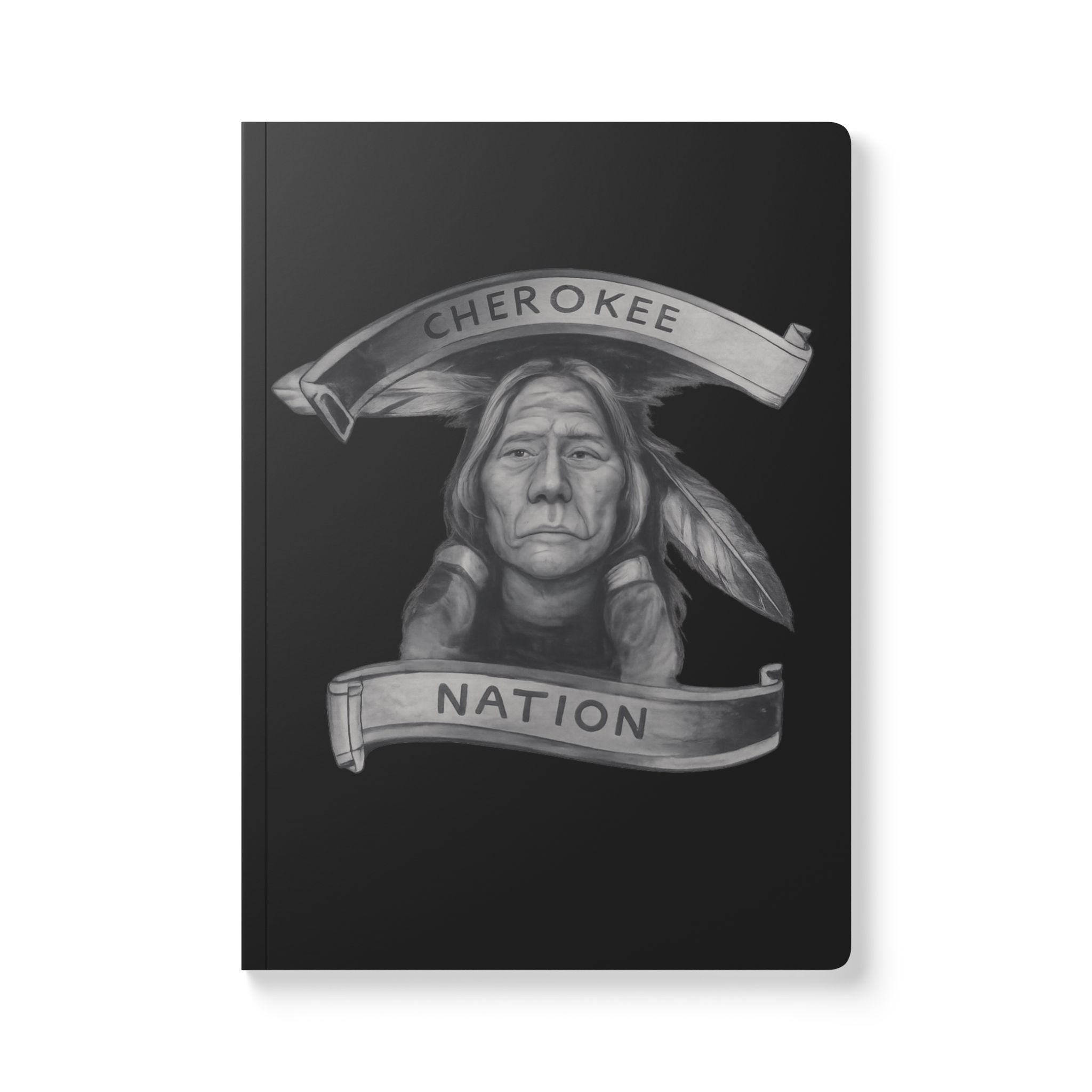 Cherokee Nation Softcover Journal — Native American Chief Sketch Notebook