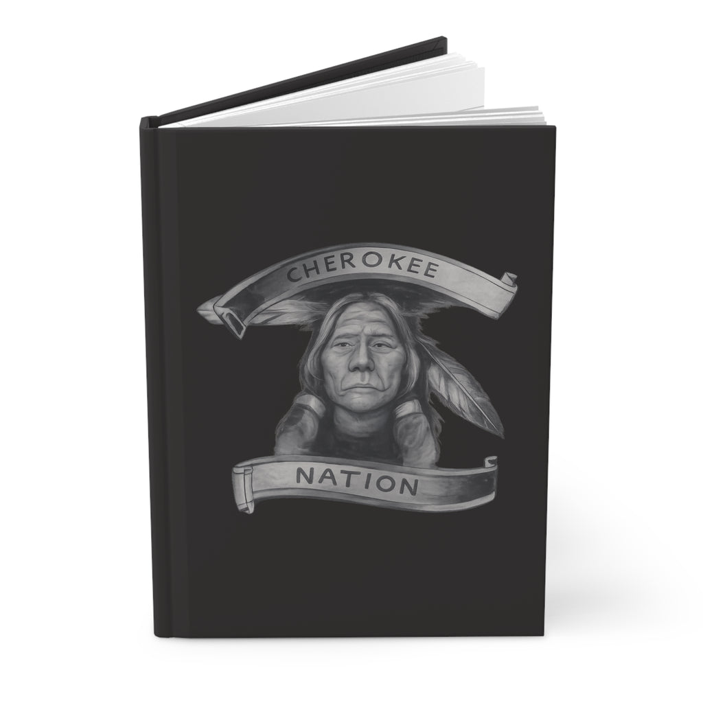 Cherokee Nation Hardcover Journal — Native American Chief Portrait Matte Notebook