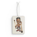 Drummer Car Air Freshener — Cartoon Percussionist Design
