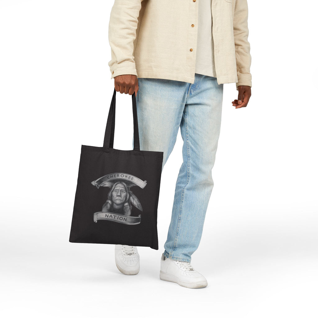 Tote Bag — 'Cherokee Nation' Native Portrait Canvas Tote